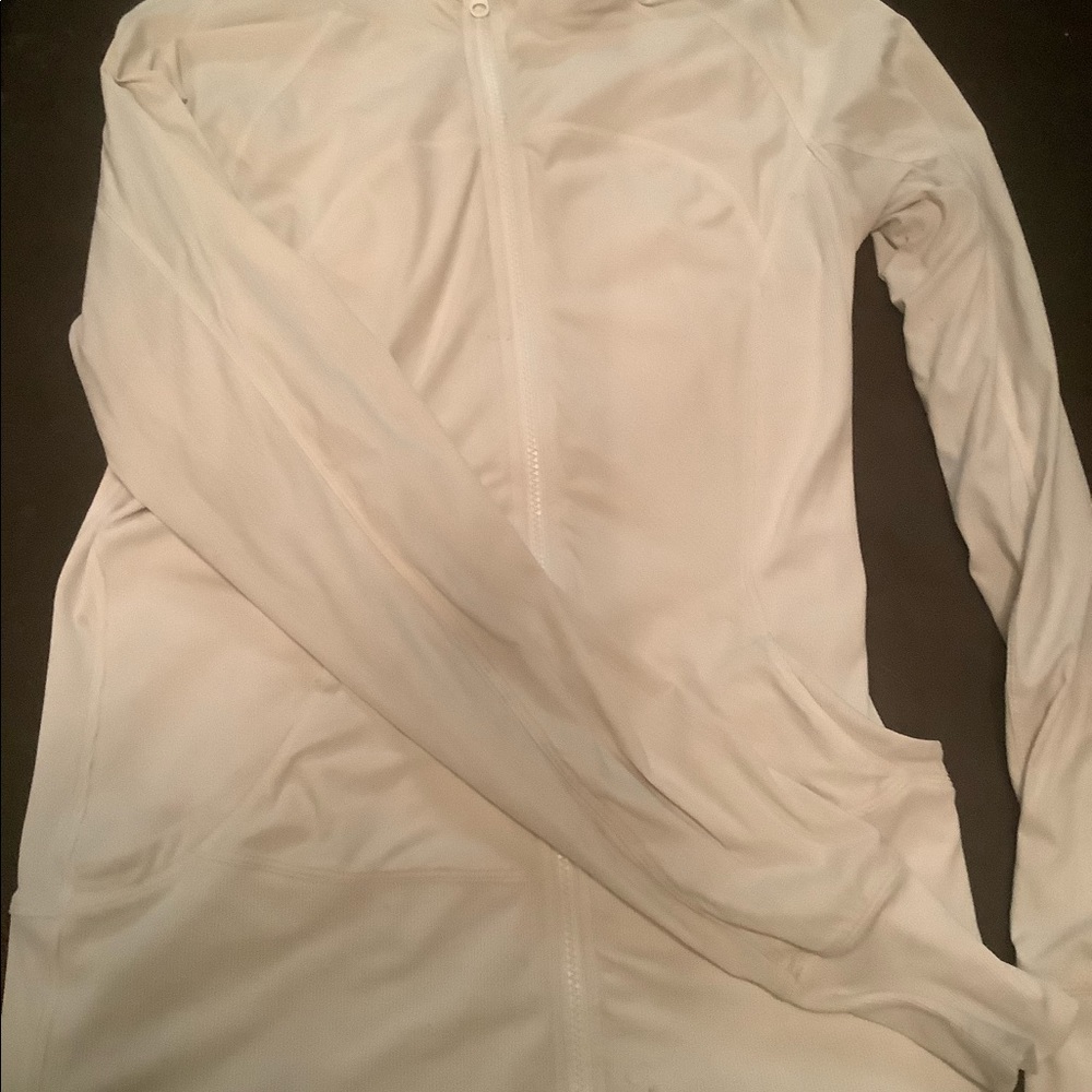 LULULEMON White Jacket sz 12 with Hood